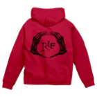 ORIF OFFICIAL GOODS STOREのORIF 黒ロゴ(バックプリント有) ジップパーカー