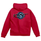 IOST_Supporter_CharityのIOST【ホッパーデザイン】（黒） Zip Hoodie