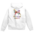 onehappinessのシベリアン ハスキー　マカロン Zip Hoodie