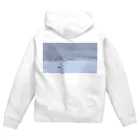 nokkccaの雪原を往くキツネ - Snowfield and Fox - Zip Hoodie