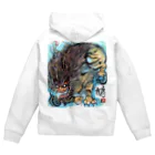 ふくふく商店の手描き妖怪画「鵺」 Zip Hoodie