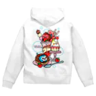 Cody the Lovebirdの（両面）インコ　スウィーツ　タピオカミルクインコティー　コザクラインコ　オカメインコ　 Zip Hoodie