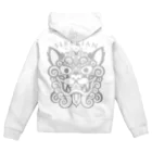 サイベリアンの百ですの【サイベリアンの百】獅子のように猛々しく（薄墨） Zip Hoodie