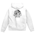 筆記魔法協会SUZURI店の筆記魔法協会認定パーカー(黒) Zip Hoodie