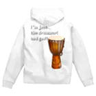 『NG （Niche・Gate）』ニッチゲート-- IN SUZURIのI'm Just The Drummer And You?（JMB） Zip Hoodie