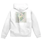 SuRa/AIイラストのPastelFlower Zip Hoodie