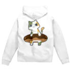 うさやのドーナツをゲットしてご満悦の猫 Zip Hoodie