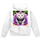 spaceinudogのflowernekocat15 Zip Hoodie