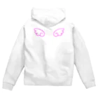 はぬの天使の羽（濃いピンク） Zip Hoodie