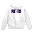 リジット・モータースポーツのRIGID透過ロゴ紺 Zip Hoodie