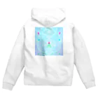 ちゃすみんwith Dragon&Angelのツイン龍Dragon light blue Zip Hoodie