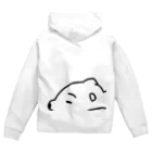 ラクガキ絵のだれてる白い生き物 Zip Hoodie