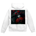 LunaNocturneの赤い薔薇の休息 Zip Hoodie