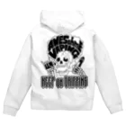 北浜標章製作所【kitahama emblem factory】のKEEP on DRIPPING(白) Zip Hoodie