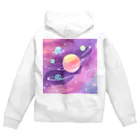 人生を笑いに変えるアートの宇宙のパワーを感じて Zip Hoodie