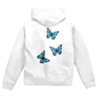 neruの油彩画「Blue butterfly」 Zip Hoodie