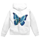 neruの油彩画「Blue butterfly」 Zip Hoodie