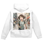 底辺の底辺好きな事を気ままに…。の走る元気な女の子 Zip Hoodie