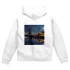 夜景ショップの夜景の綺麗な埠頭のグッズ Zip Hoodie