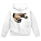 SnapTail by 交流猫動画の【バックP有】キジトラ猫ニャッハー（Type-01-OR） Zip Hoodie