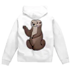 夢幻カワウソくんのお店の浮世絵風カワウソくん Zip Hoodie