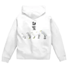 やちよ｜リアル鳥イラストのTEAM白鷺 Zip Hoodie