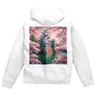 ANTARESの桜にお城 Zip Hoodie