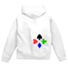 ぴーすけ🃏【ポーカーグッズ】のポーカーテーブルと猫 Zip Hoodie