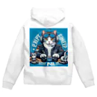 猫は癒やしの猫とプロゲーマー Zip Hoodie