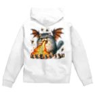 nekodoragonのブサカワ！火噴き猫ドラゴン　背景透過ver Zip Hoodie