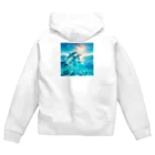 終わらない夢🌈の美しい海とイルカ🐬✨ Zip Hoodie