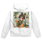 AQUAMETAVERSEの小さな弁財天様が豊富な収穫に喜び アメジスト 2846 Zip Hoodie