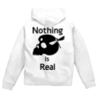 『NG （Niche・Gate）』ニッチゲート-- IN SUZURIのNothing Is Real.（黒） Zip Hoodie