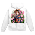 かるるんショップの夏と浴衣と麦わらと Zip Hoodie