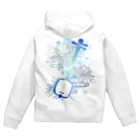 綾錦工房 りこりすの三味線 -雪月花-【月下美人】 Zip Hoodie