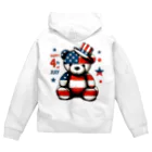 HappyFaceMarketのアメリカ独立記念日テディベア Happy 4th of July Zip Hoodie