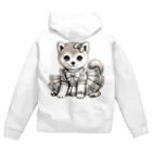 Snow-peaceのエレガントな子犬ドレス Zip Hoodie