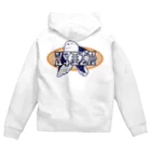 シマエナガが好きな人。のシマエナガ　レトロ風 Zip Hoodie