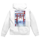 有明ガタァ商会の名所佐賀百景「大魚神社 海中鳥居」 Zip Hoodie