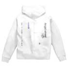 「ごめん々ね 」と言っの背中の羽は銀色と透明な色をしたビニール袋(副産物) Zip Hoodie