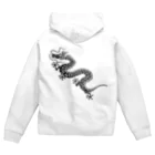 ツバメ堂の昇り龍（黒） Zip Hoodie