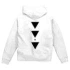 【三角形の穴】の▼3【逆三角形の穴】 Zip Hoodie