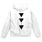 【三角形の穴】の▼5【逆三角形の穴】 Zip Hoodie