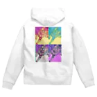 lunamoonaoのアート風猫ちゃん Zip Hoodie