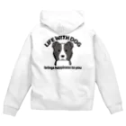 efrinmanの犬と共に（ボーダー） Zip Hoodie