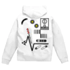 tv.dinner_の[ARCADE]PINBALL White Zip Hoodie