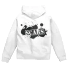 SCARSのペイントロゴ（グレー） Zip Hoodie