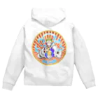 ヒナァユ店舗のシロヘビ弁財天　 Zip Hoodie