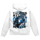 HERP MODA by ヤマモトナオキのRepGirl コバルトツリーモニター Zip Hoodie