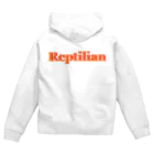 アメリカンベース のReptilian　ヒト型爬虫類　グッズ Zip Hoodie